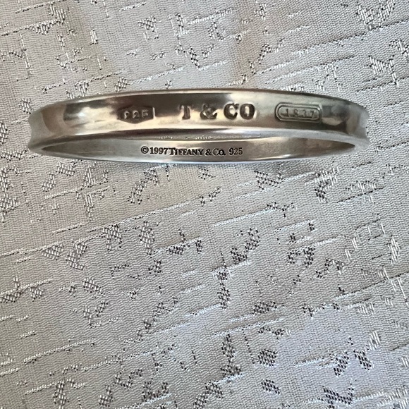 TIFFANY&CO. 1837 Sterling Silver 925 Bangle Bracelet 1997 Authentic Preloved - Picture 10 of 12